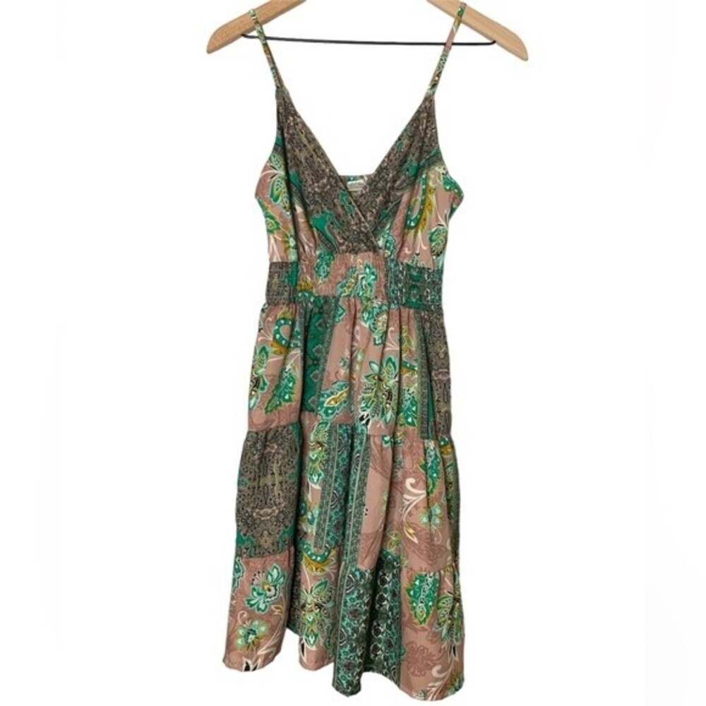 NWT SILK BLEND TIRED SMOCKED MINI DRESS. Looks like a Small.
